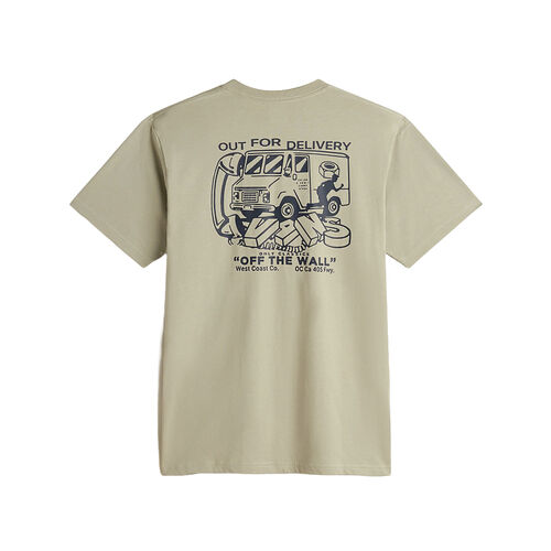Camiseta Marrón Vans Next Stop London Fog Estilo Casual y Cotidiano M