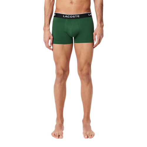 Pack de 3 Calzoncillos Lacoste Verde, Amarillo, Gris de Algodón Elástico S