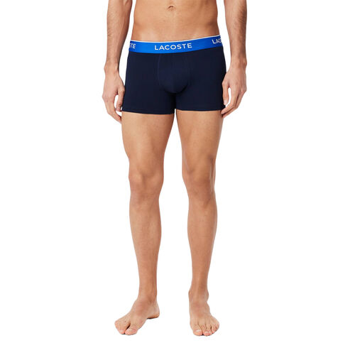 Pack de 3 Calzoncillos Lacoste Azul Marino de Algodón Elástico con Cintura de Color S