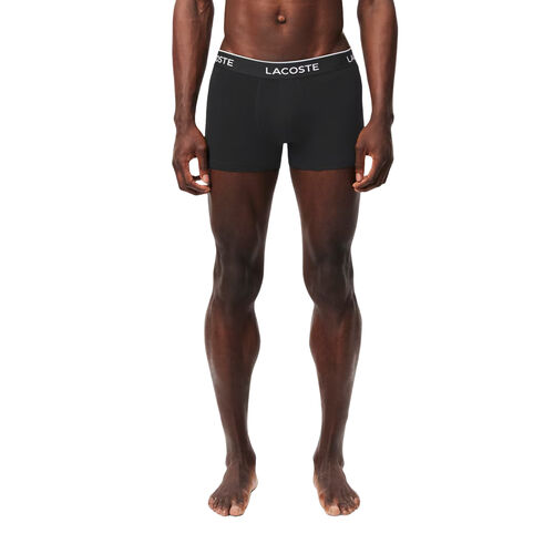 Pack de 3 Calzoncillos Lacoste Negros de Algodón Elástico S