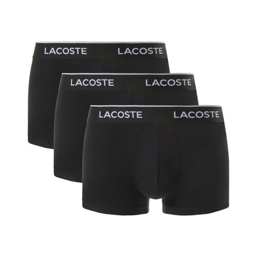 Pack de 3 Calzoncillos Lacoste Negros de Algodón Elástico S