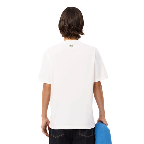 Camiseta Blanca Lacoste Sportswear Suave y Cómoda  S