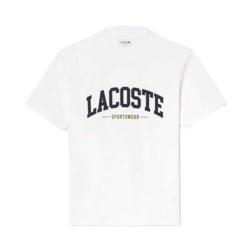 Camiseta Blanca Lacoste Sportswear Suave y Cómoda  S