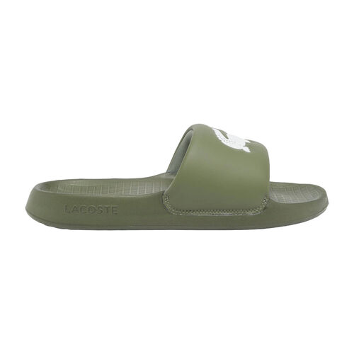 Chanclas Verdes Lacoste Serve Slide 1.0 Con Pala Acolchada Khaki 40.5
