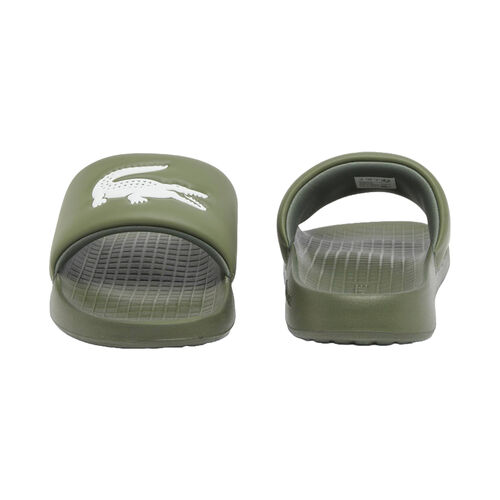 Chanclas Verdes Lacoste Serve Slide 1.0 Con Pala Acolchada Khaki 40.5