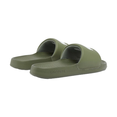 Chanclas Verdes Lacoste Serve Slide 1.0 Con Pala Acolchada Khaki 40.5