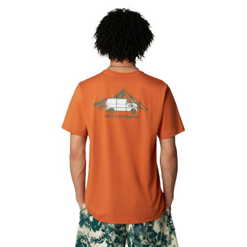 Camiseta Naranja The North Face con estampado gráfico Outdoor Iron Bronze S