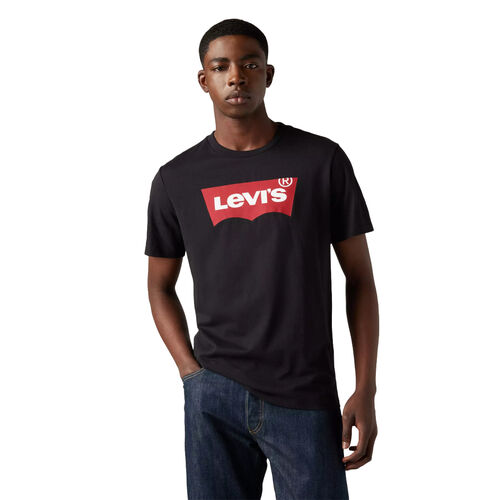 Camiseta Negra Levis Estándar Housemark Black Clásica y Cómoda XS