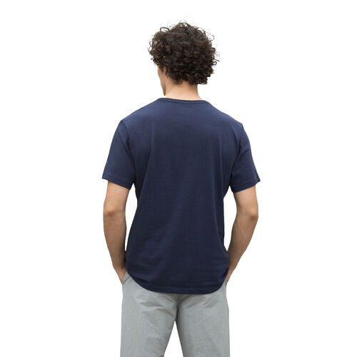 Camiseta Azul Ecoalf Almer con Logo en la Manga Deep Navy S
