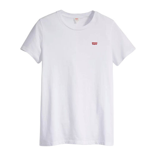 Camiseta Blanca Levis Básica,  Cómoda y Versátil con Logo Pequeño XXS