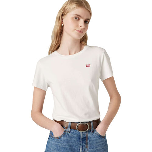Camiseta Blanca Levis Básica,  Cómoda y Versátil con Logo Pequeño XXS