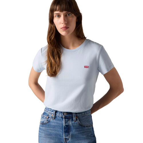 Camiseta Azul Levis Skyway Básica,  Cómoda y Versátil con Logo Pequeño XXS
