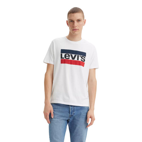 Camiseta Blanca Levis White Ligera con Logotipo Deportivo S