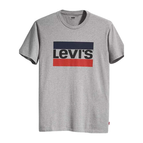 Camiseta Gris Levis Grey Ligera con Logotipo Deportivo XS