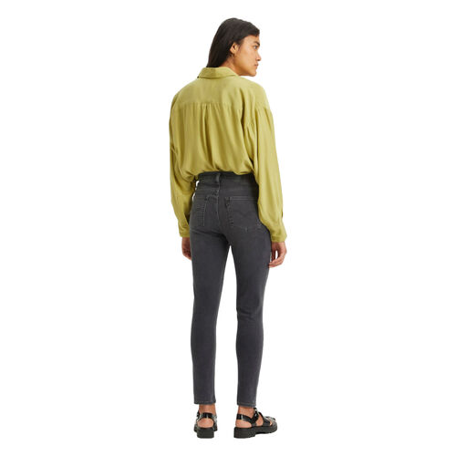 Pantalón Negro Levis Estrecho De Talle Alto 721 Cómodo y Elástico W24L30