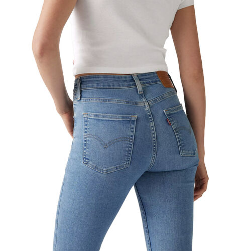 Pantalón Vaquero Levis Estrechos De Talle Alto 721Light Indigo Worn In Cómodos y Eásticos W24L30
