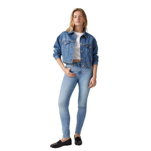 Pantalón Vaquero Levis Estrechos De Talle Alto 721Light Indigo Worn In Cómodos y Eásticos W24L30