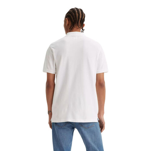Polo Blanco Levis Housemark White Versátil, Elegante y Holgado S