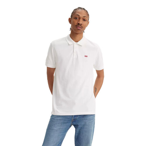 Polo Blanco Levis Housemark White Versátil, Elegante y Holgado S