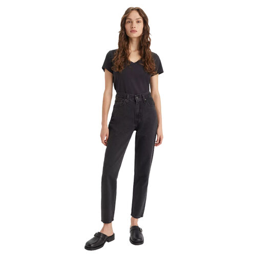 Pantalones Negros Levis  Jean Mom De Los 80 Stonewash de Corte Relajado W25L28