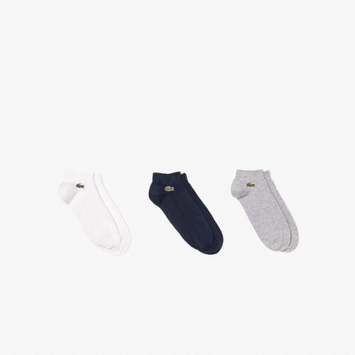 Pack de 3 Calcetines Bajos Gris/Azul/Blanco Lacoste 35/38