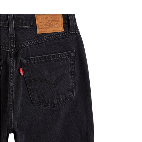 Pantalones Negros Levis  Jean Mom De Los 80 Stonewash de Corte Relajado W28L28