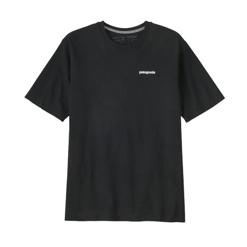 Camiseta Negra Patagonia P-6 Logo Responsibili-Tee Black con Gráfico Clásico S