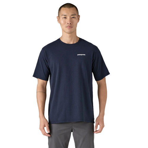 Camiseta Azul Marino Patagonia P-6 Logo Responsibili-Tee New Navy con Gráfico Clásico S