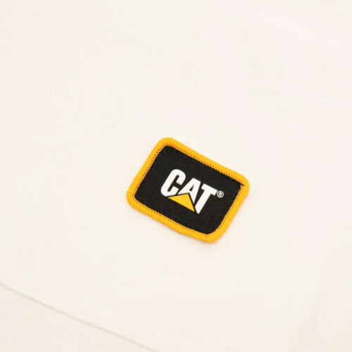 Camiseta Blanca Cat 5 Silicon Logo T-Shirt Bone Con Bolsillo Oversized S