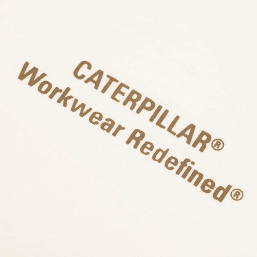 Camiseta Blanca Cat Authentic T-Shirt Bone Caterpillar Workwear Redefined S