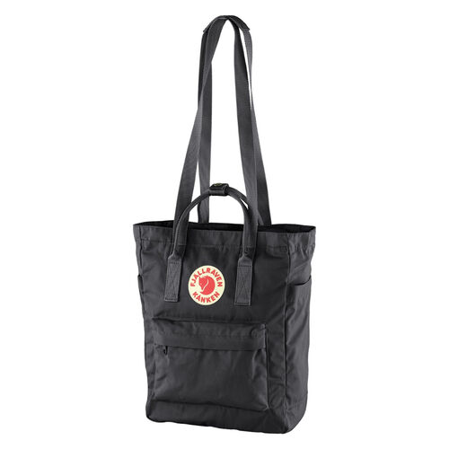 Mochila Negra Fjallraven Kånken Totepack Black Ligera y Versátil 