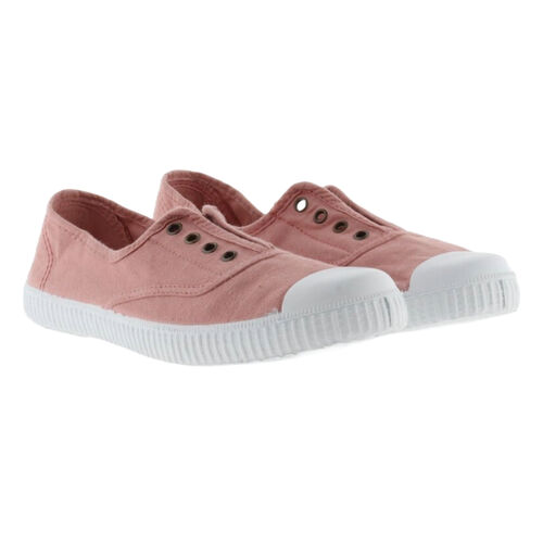 Zapatillas Rosas Victoria Inglesa Lona Drec Elástico Nude Cómodas y Ligeras 37