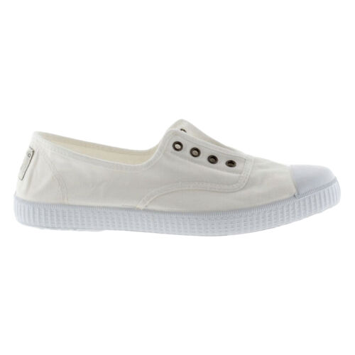 Zapatillas Blanco Victoria Inglesa Lona Drec Elástico Cómodas y Ligeras 36