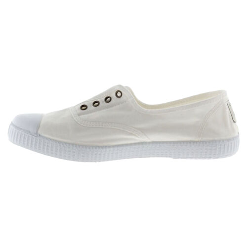 Zapatillas Blanco Victoria Inglesa Lona Drec Elástico Cómodas y Ligeras 36