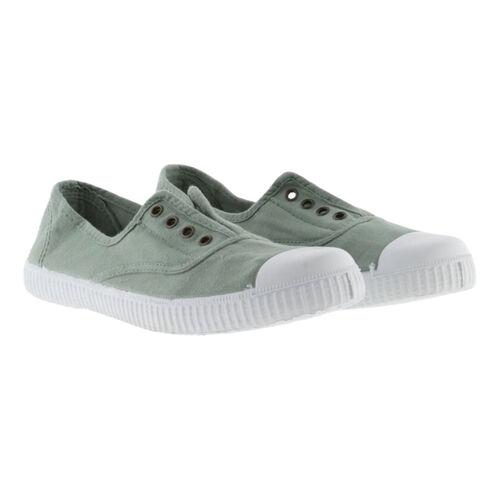 Zapatillas Verde Victoria Inglesa Lona Drec Elástico Jade Cómodas y Ligeras 36
