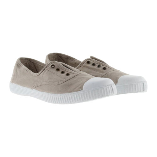 Zapatillas Beige Victoria Inglesa Lona Drec Elástico Cómodas y Ligeras 36