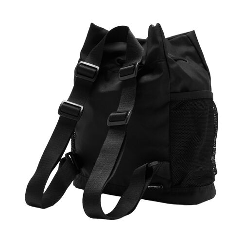 Mochila Negra Converse Go Lo Cinched Bucket Bag Black Ligera y Versátil 