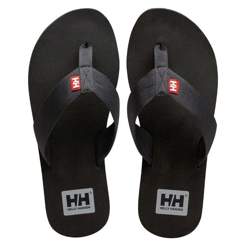 Chanclas Negras Helly Hansen Logo Sandals 2.0 Black Flexible con Plantilla de Espuma 42.5
