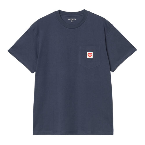 Camiseta Azul Carhartt Pocket Heart T-Shirt Blue de Corte Holgado S
