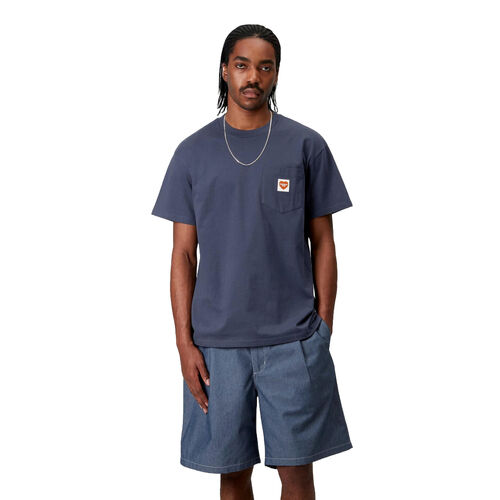 Camiseta Azul Carhartt Pocket Heart T-Shirt Blue de Corte Holgado S