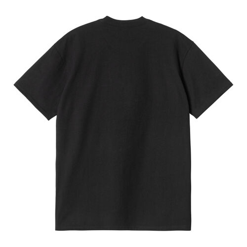 Camiseta Negra Carhartt Pocket Heart T-Shirt Black Red de Corte Holgado S
