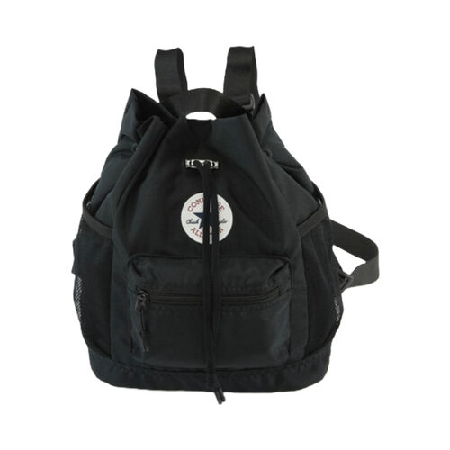 Mochila Negra Converse Go Lo Cinched Bucket Bag Black Ligera y Versátil 
