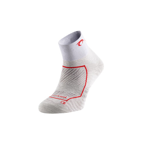 Calcetines Lurbel Race Three Gris Hielo - Rojo 36/38