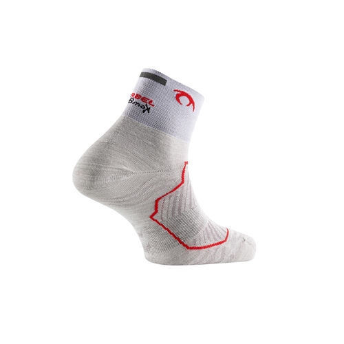 Calcetines Lurbel Race Three Gris Hielo - Rojo 36/38