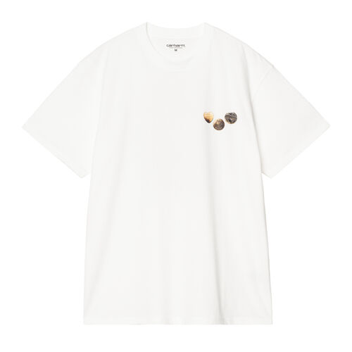 Camiseta Blanca Carhartt Button T-Shirt White de Corte Holgado S
