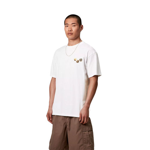 Camiseta Blanca Carhartt Button T-Shirt White de Corte Holgado S