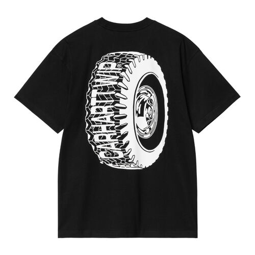 Camiseta Negra Carhartt Tire T-Shirt Black de Corte Holgado XS