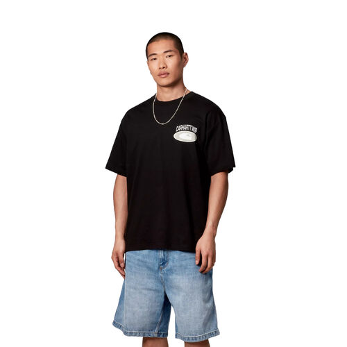 Camiseta Negra Carhartt Tire T-Shirt Black de Corte Holgado XS