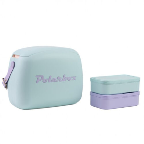 Nevera CoolerBag 6L Celeste Malva Pop - Pop con Asa Malva Polarbox