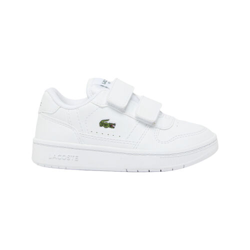 Zapatillas Blancas Lacoste T-Clip Set bebé White con Velcro 23